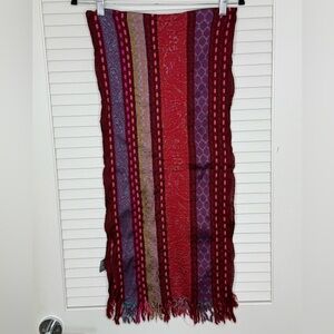 Etro Wool & Silk Colorful Striped Scarf